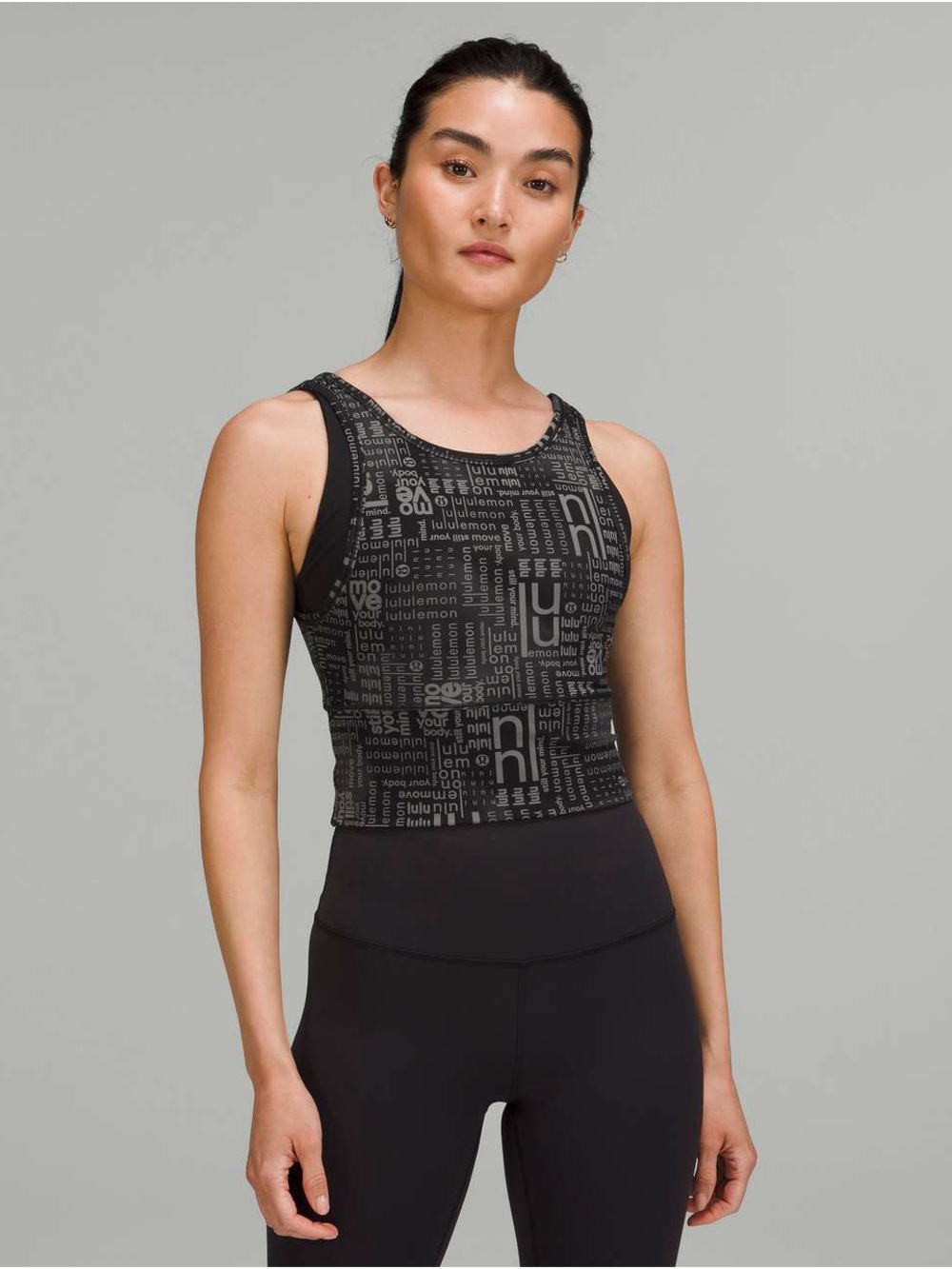 Lululemon Power Pivot Everlux Tank Top Motif Lululemon Ombre Black Multi Small